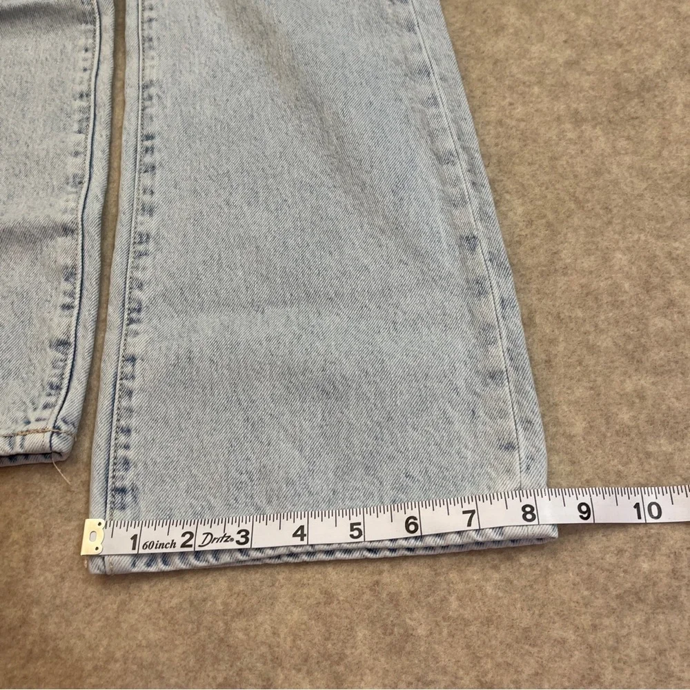 Old Navy High Rise Baggy Wide Leg Light Wash Blue Denim Jeans Girls size 8